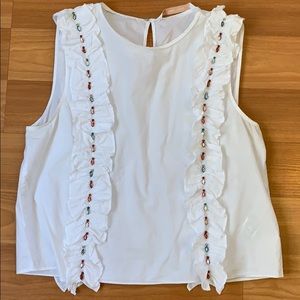 Zara white blouse sz M
